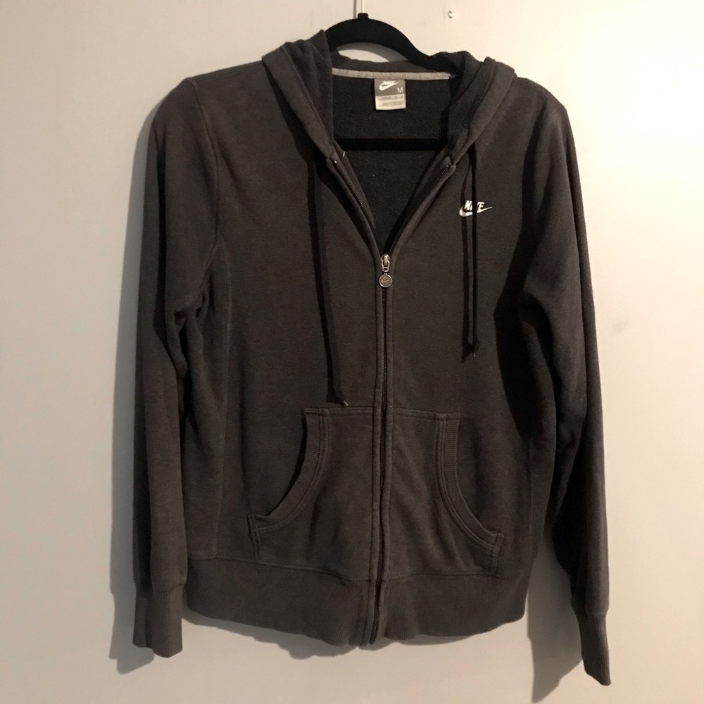 Nike Gray Zip Up Jacket Medium - image 1